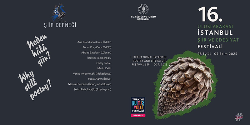 16. İstanbul Şiir ve Edebiyat Festivali başlıyor