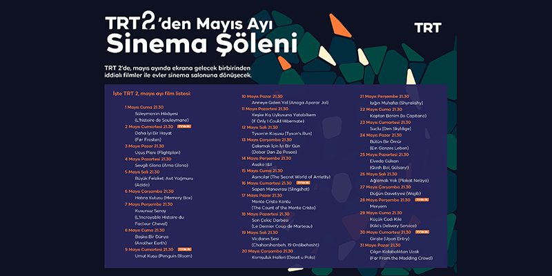 TRT 2’den Mayıs Ayında Her Akşam Dünya Sinemalarından Farklı Film